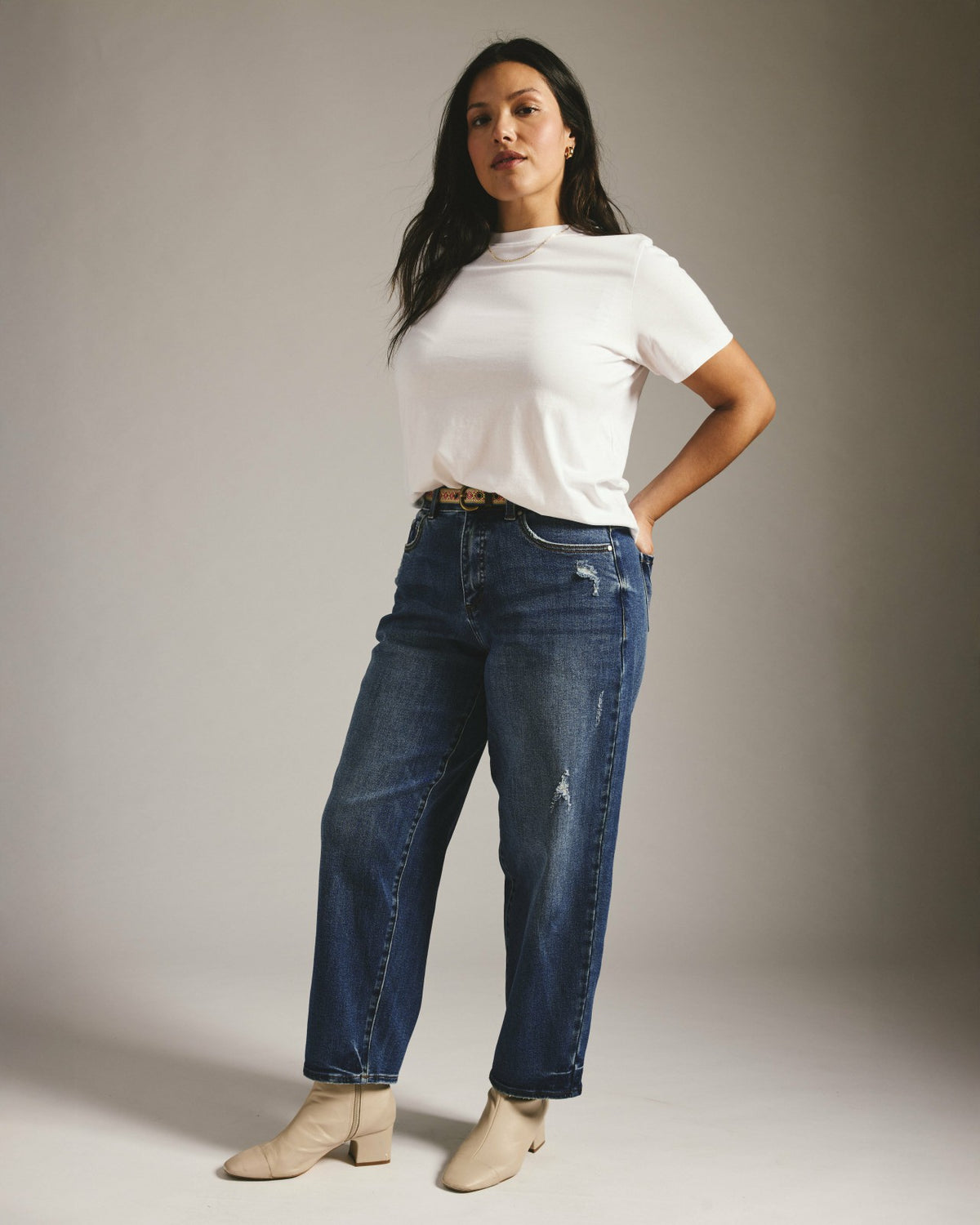 Lou High Rise Barrel Leg Jeans - Princeton Blue | Universal Standard