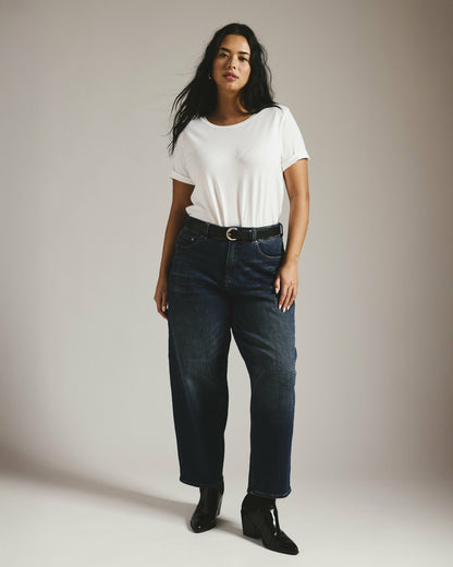 Lou High Rise Barrel Leg Jeans - Field Of Dreams Indigo | Universal Standard