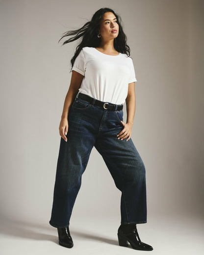 Lou High Rise Barrel Leg Jeans - Field Of Dreams Indigo | Universal Standard