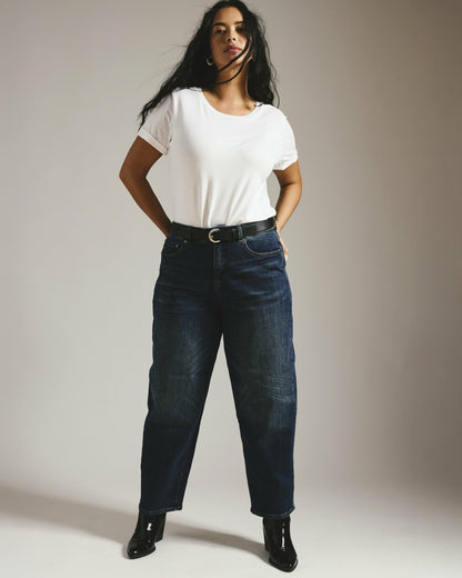 Lou High Rise Barrel Leg Jeans - Field Of Dreams Indigo | Universal Standard