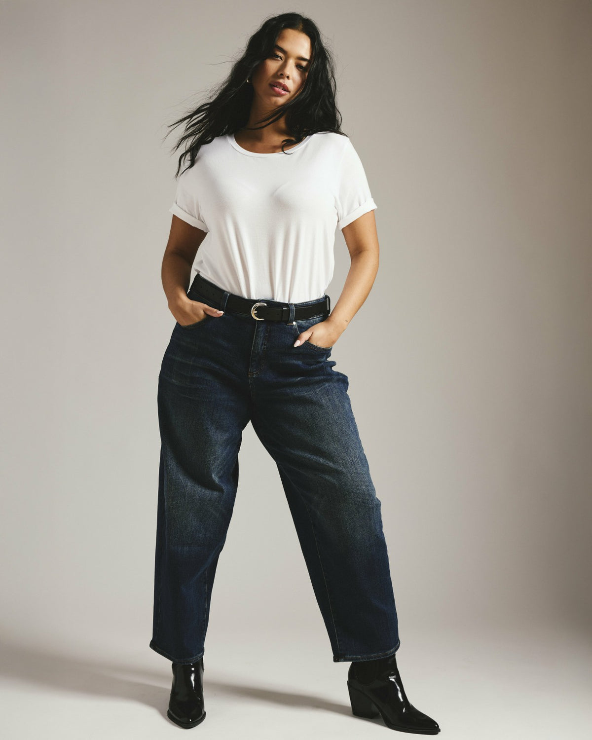 Lou High Rise Barrel Leg Jeans - Field Of Dreams Indigo | Universal Standard