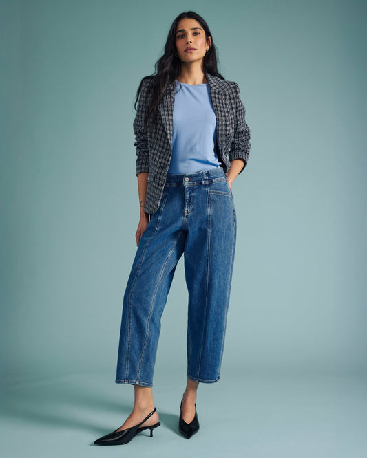 Keira Barrel Leg Jeans - Shallow Bay Blue | Universal Standard