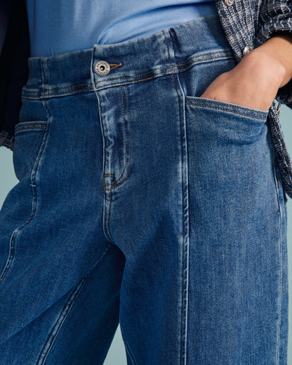 Keira Barrel Leg Jeans - Shallow Bay Blue | Universal Standard