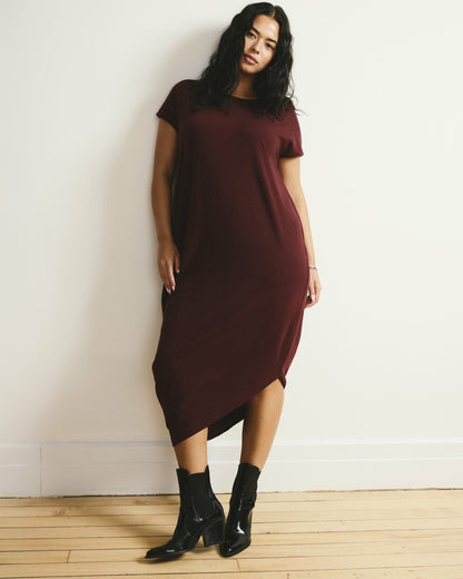 Iconic Geneva Dress - Black Cherry | Universal Standard