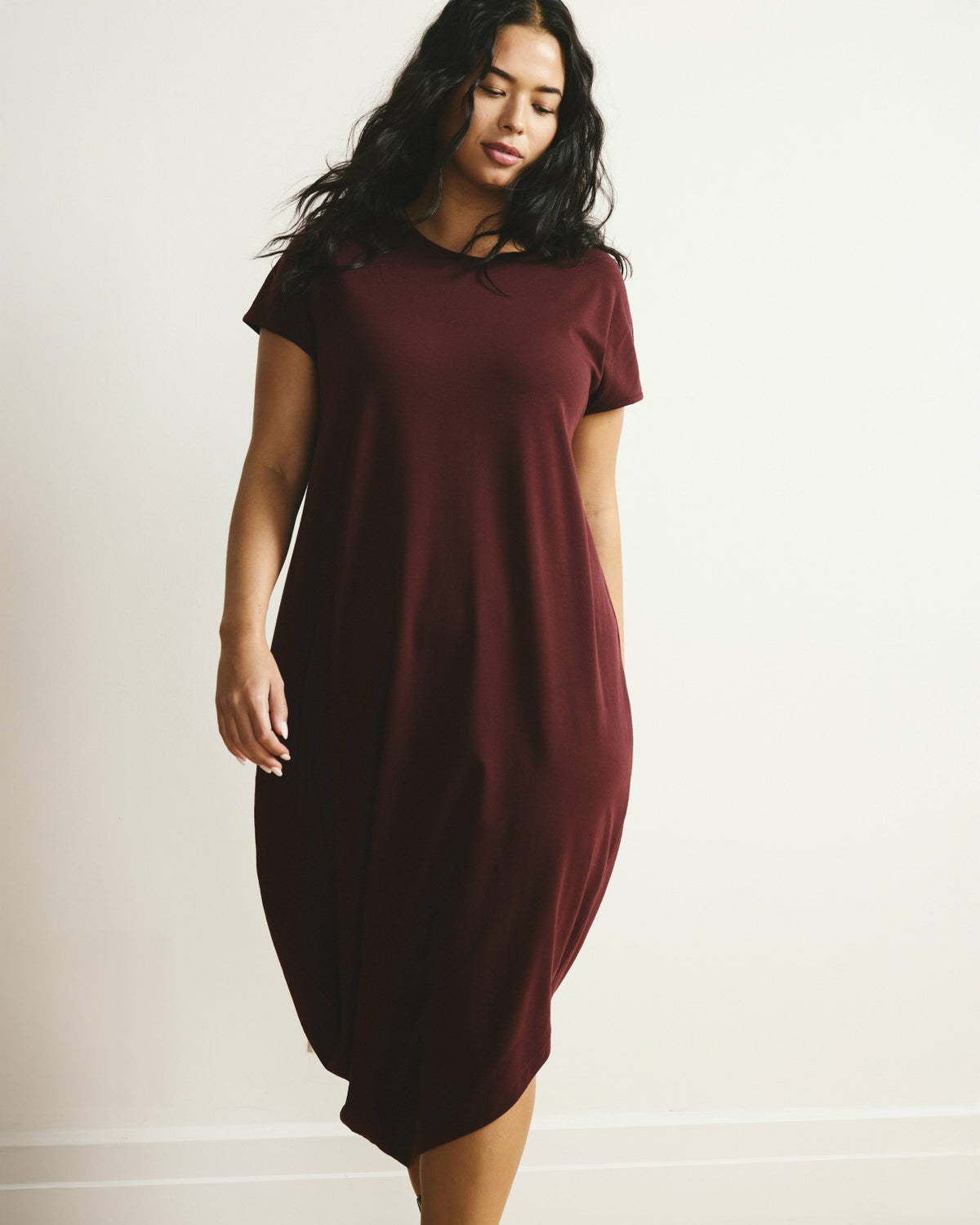 Iconic Geneva Dress - Black Cherry | Universal Standard