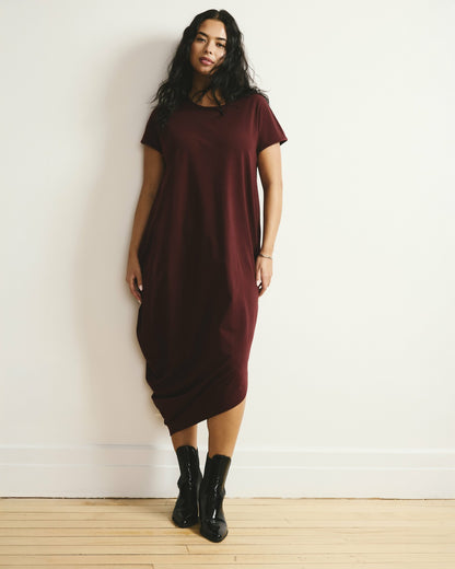 Iconic Geneva Dress - Black Cherry | Universal Standard