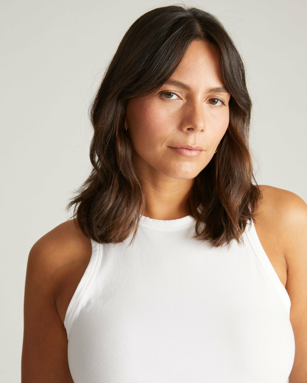 Cai High Neck Tank - White | Universal Standard