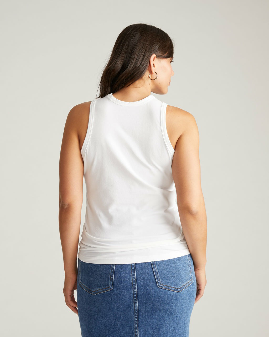 Cai High Neck Tank - White | Universal Standard