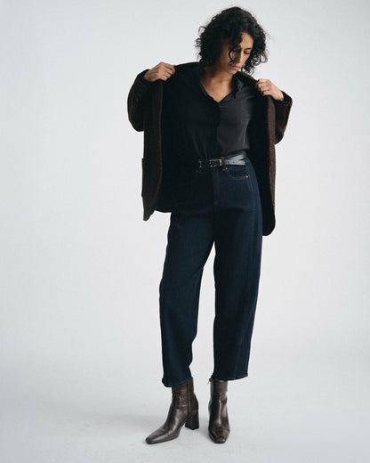 Dakota Cropped Barrel Leg Jeans - Dark Indigo | Universal Standard