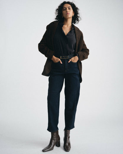 Dakota Cropped Barrel Leg Jeans - Dark Indigo | Universal Standard