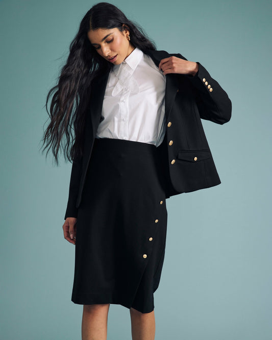 Janet Tie-Neck Cotton Poplin Shirt - White | Universal Standard