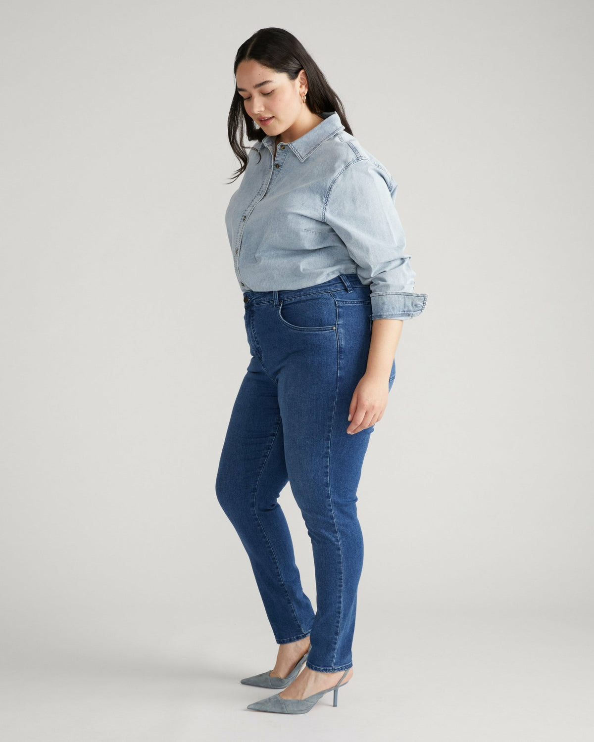 Seine High Rise Skinny Jeans 30 Inch - True Blue | Universal Standard