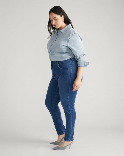 Seine High Rise Skinny Jeans 30 Inch - True Blue | Universal Standard