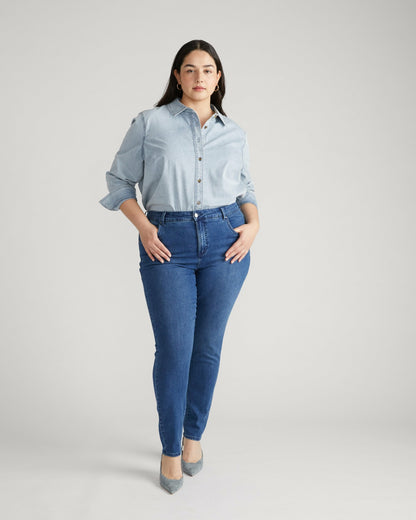 Seine High Rise Skinny Jeans 30 Inch - True Blue | Universal Standard