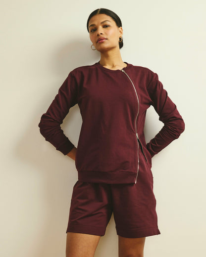 Hayes Sweatshorts - Black Cherry | Universal Standard