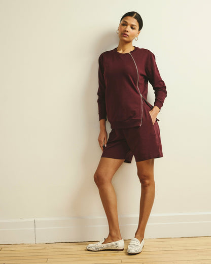 Hayes Sweatshorts - Black Cherry | Universal Standard