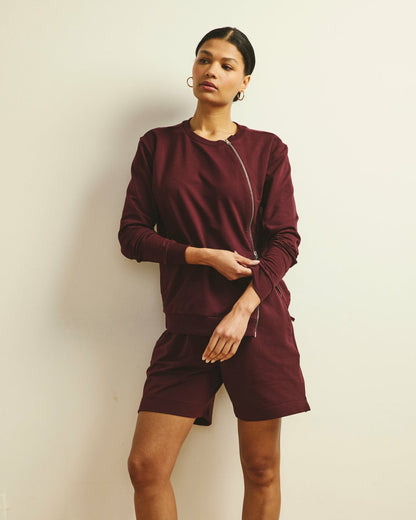 Hayes Sweatshorts - Black Cherry | Universal Standard