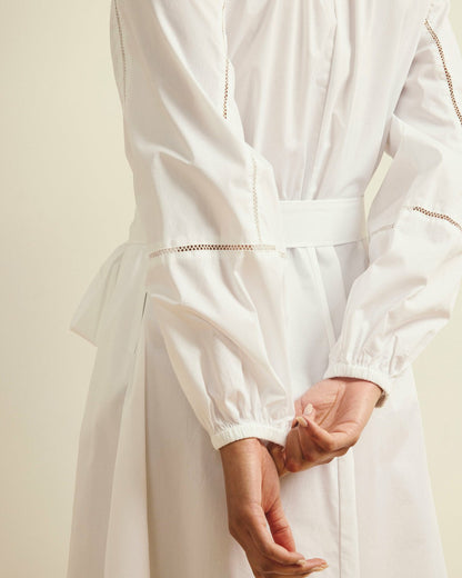 Claire Stretch Poplin Shirtdress - White | Universal Standard