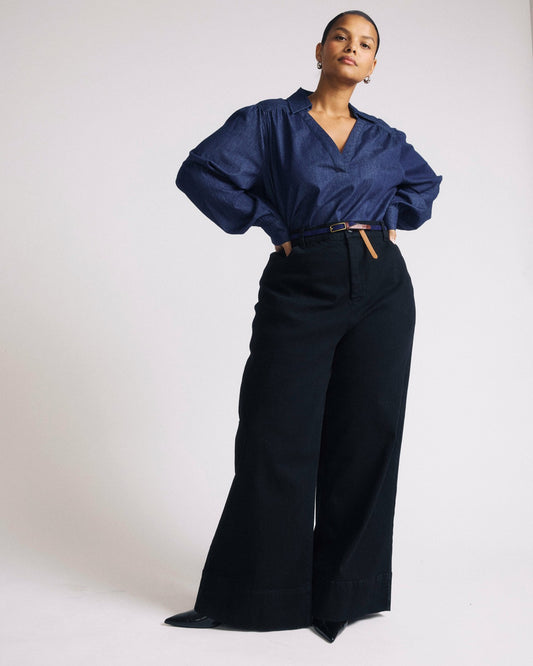 Carrie High Rise Wide Leg Jeans - Jet Black | Universal Standard