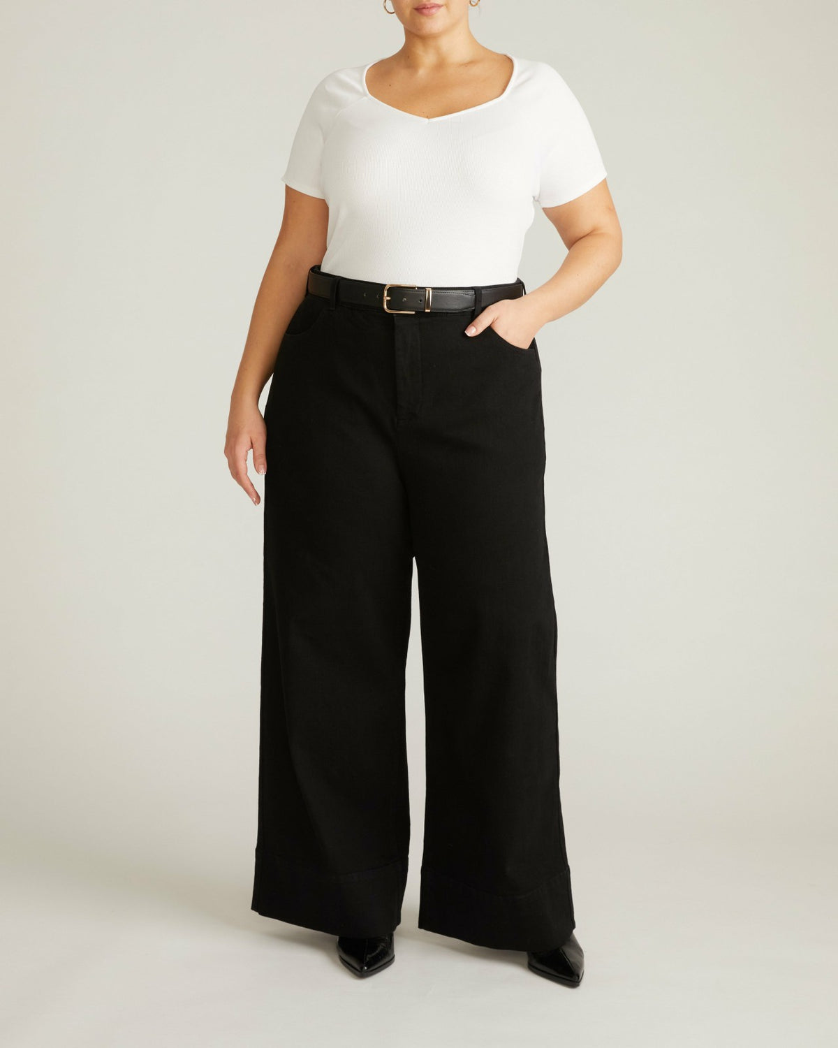Carrie High Rise Wide Leg Jeans - Jet Black | Universal Standard