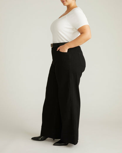 Carrie High Rise Wide Leg Jeans - Jet Black | Universal Standard