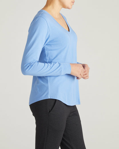 Long Sleeve V Rex - Seaside Blue | Universal Standard