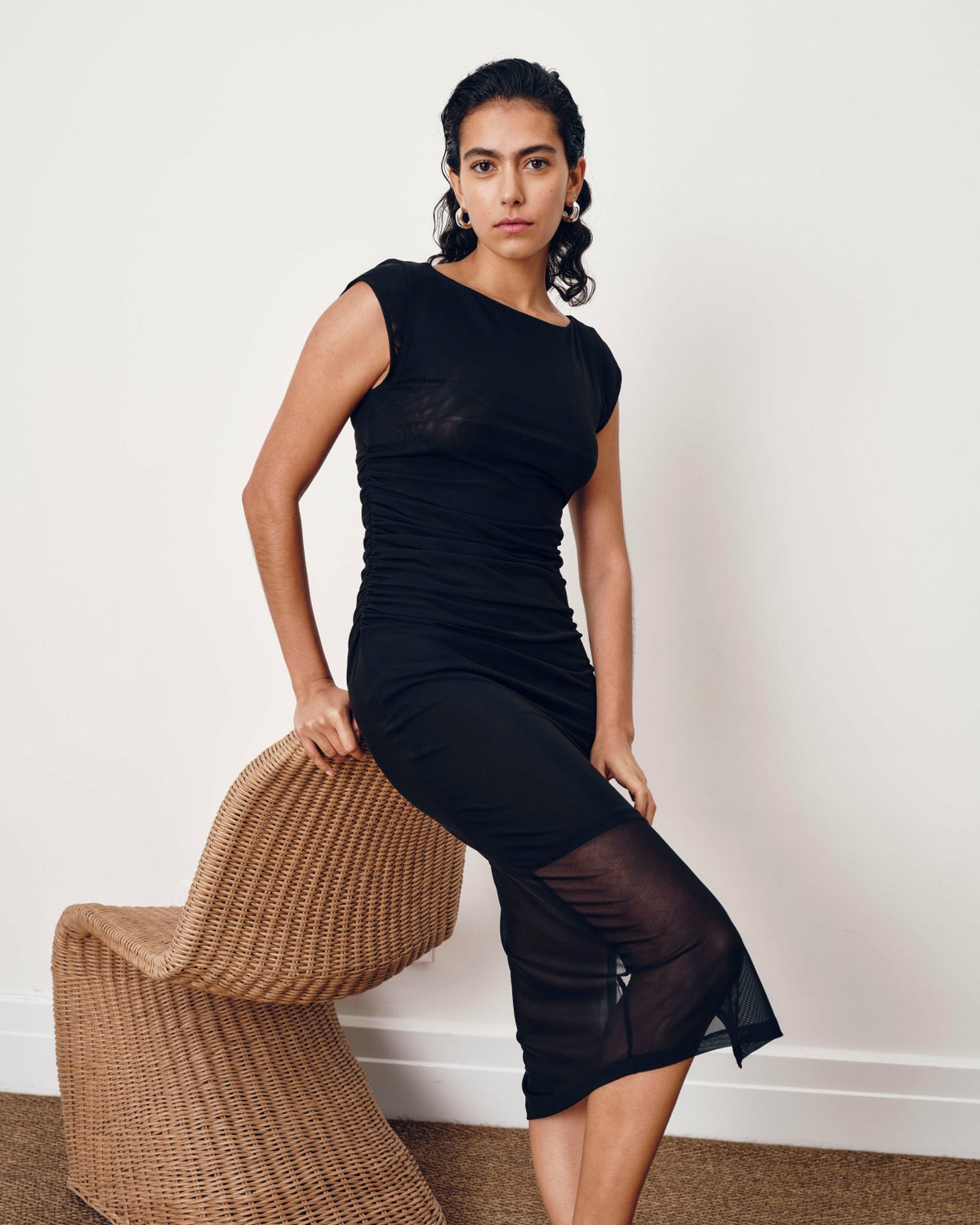 Oasis Mesh Dress - Black | Universal Standard