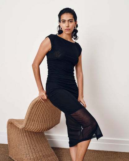 Oasis Mesh Dress - Black | Universal Standard