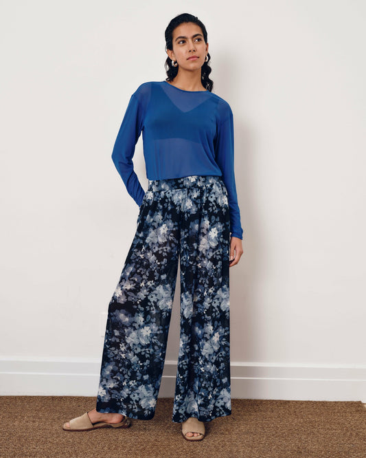 Thames Mesh Pants - Tumbling Bouquet Print | Universal Standard