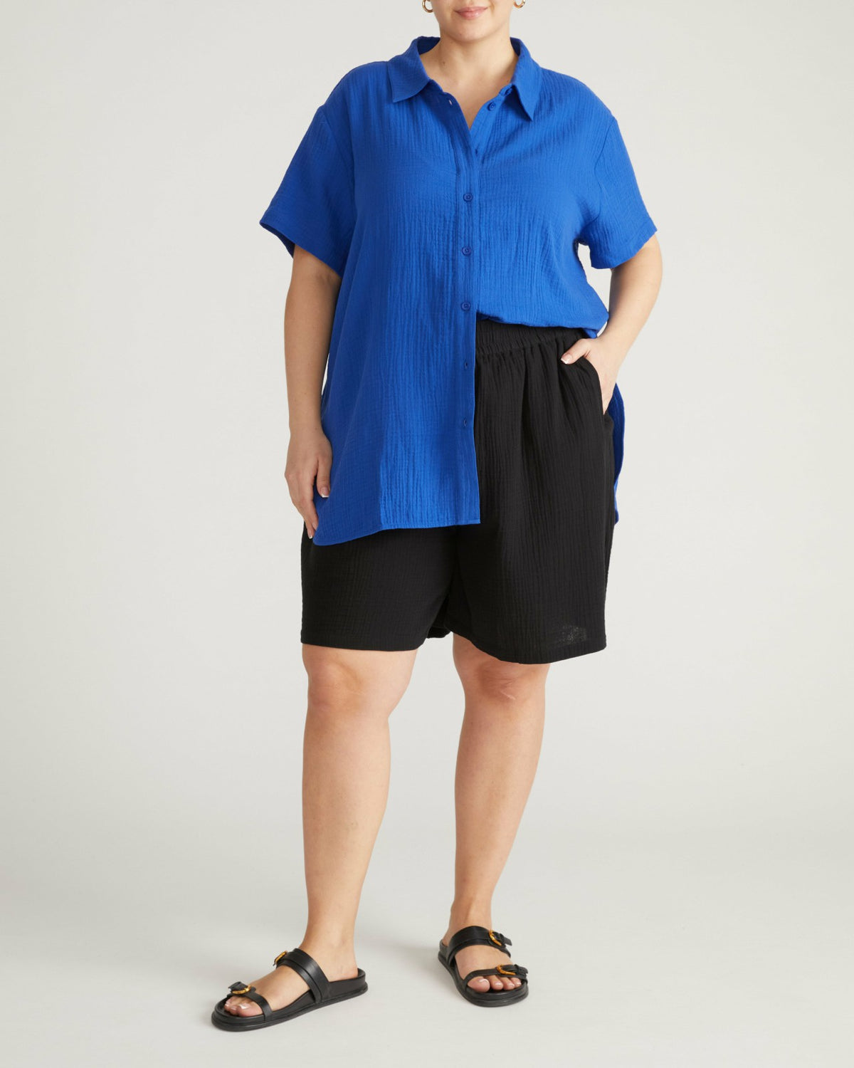 Luxe Cotton Gauze Beach Shirt - Ultramarine | Universal Standard