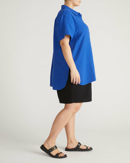 Luxe Cotton Gauze Beach Shirt - Ultramarine | Universal Standard