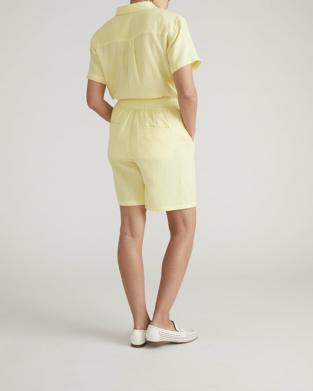 Luxe Cotton Gauze Beach Short - Pale Daffodil | Universal Standard