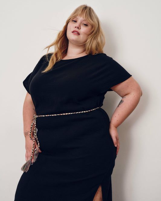 Luxe Cotton Gauze Beach Dress - Black | Universal Standard