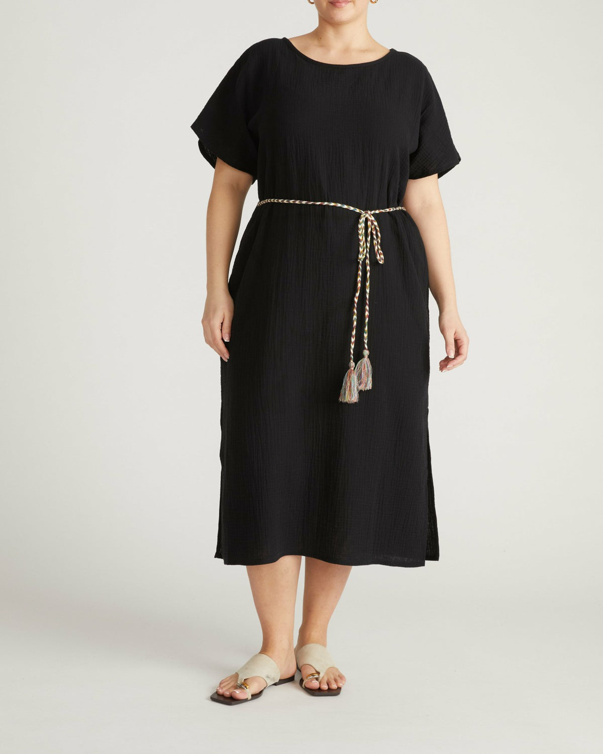 Luxe Cotton Gauze Beach Dress - Black | Universal Standard