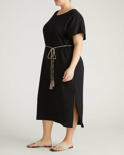Luxe Cotton Gauze Beach Dress - Black | Universal Standard
