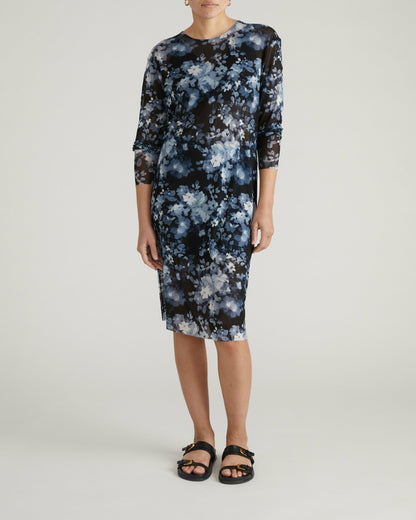 Thames Fog Dress - Tumbling Bouquet Print | Universal Standard