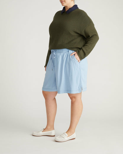 Perfect Tencel Chambray Shorts - Morning Blue | Universal Standard
