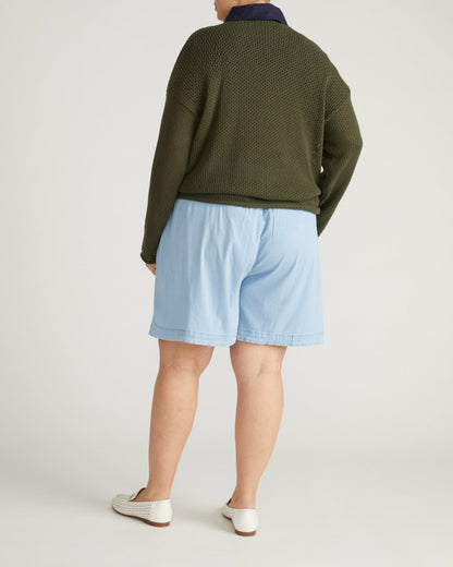 Perfect Tencel Chambray Shorts - Morning Blue | Universal Standard
