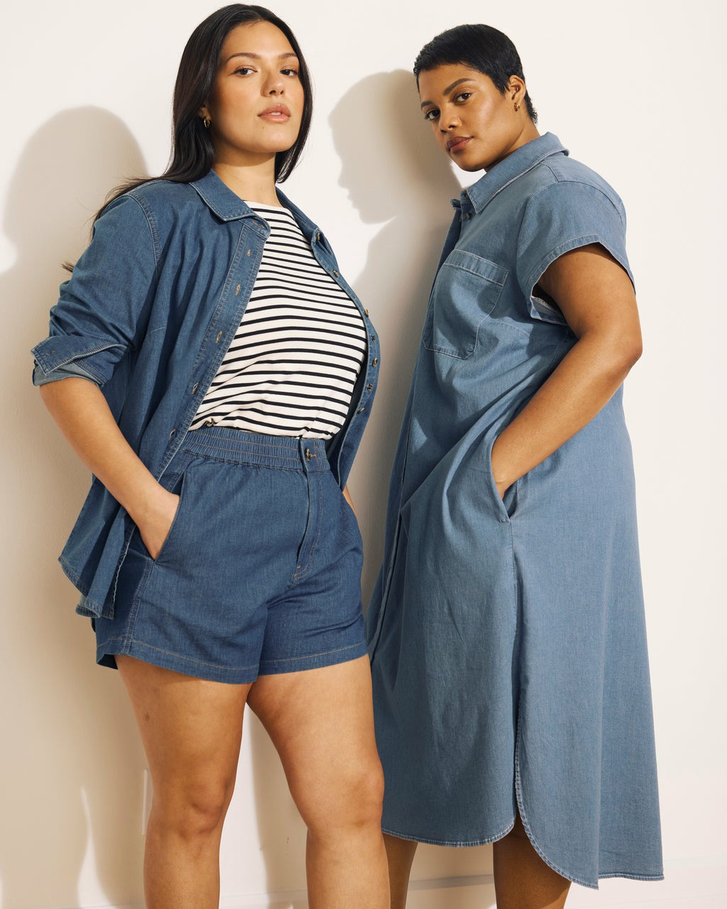 Capri Chambray Shorts - Orion Blue | Universal Standard