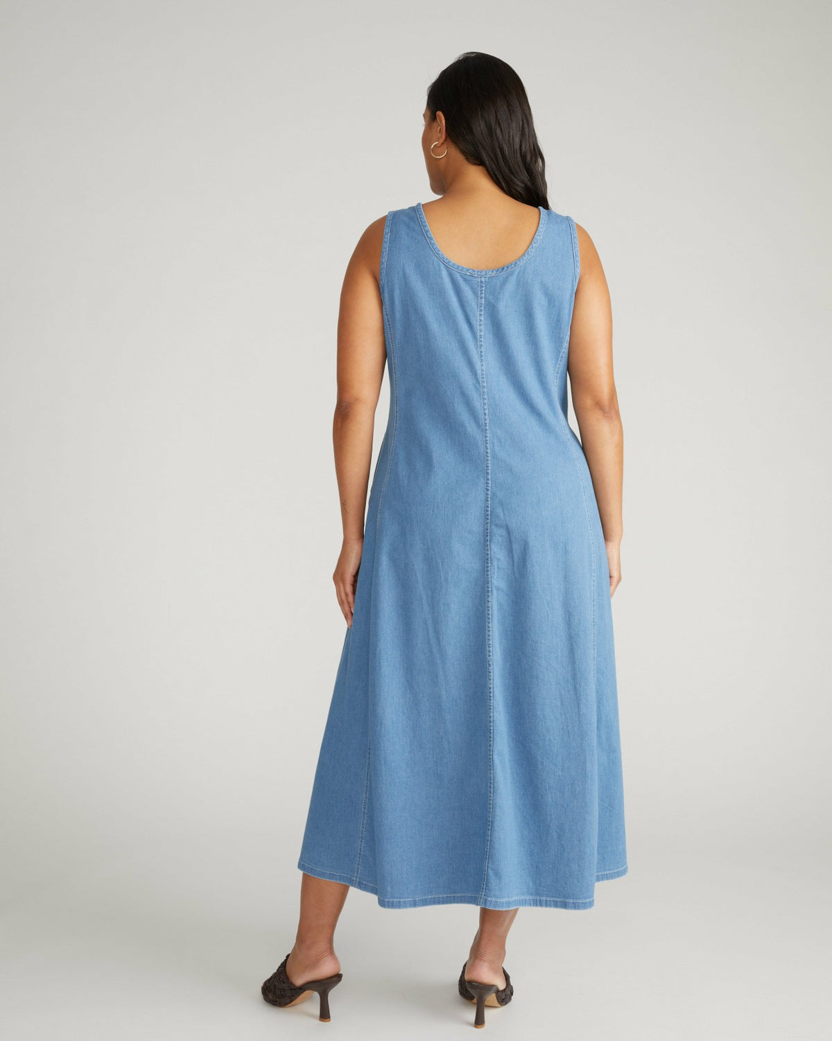 Kendra Cotton Chambray Tank Dress - Cove Blue | Universal Standard