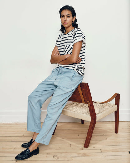 Perfect Tencel Chambray Off-Duty Pants - Morning Blue | Universal Standard