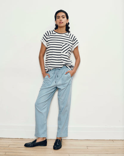Perfect Tencel Chambray Off-Duty Pants - Morning Blue | Universal Standard
