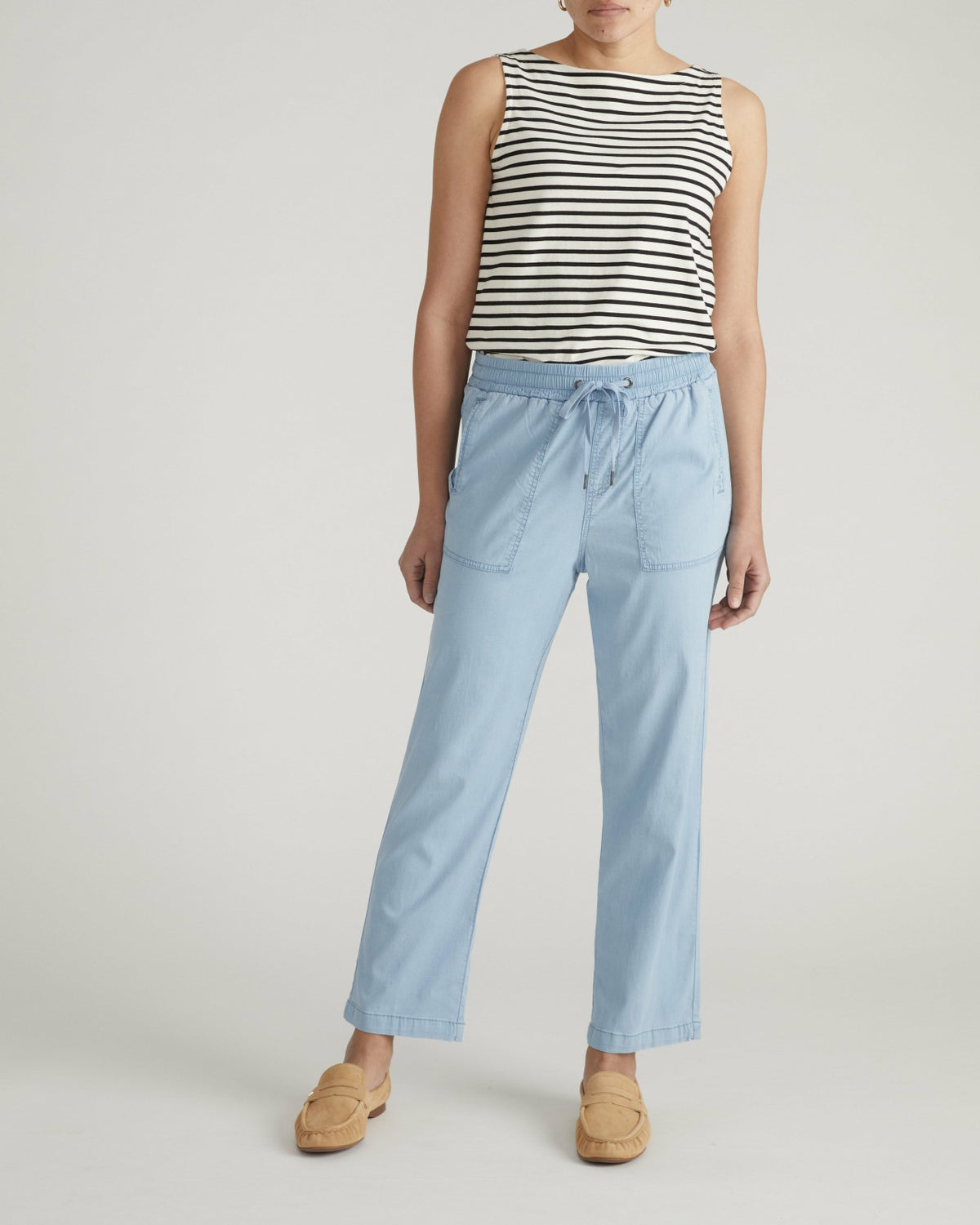 Perfect Tencel Chambray Off-Duty Pants - Morning Blue | Universal Standard