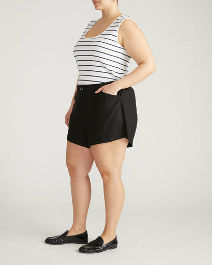 Coastal Linen Blend Shorts - Black | Universal Standard