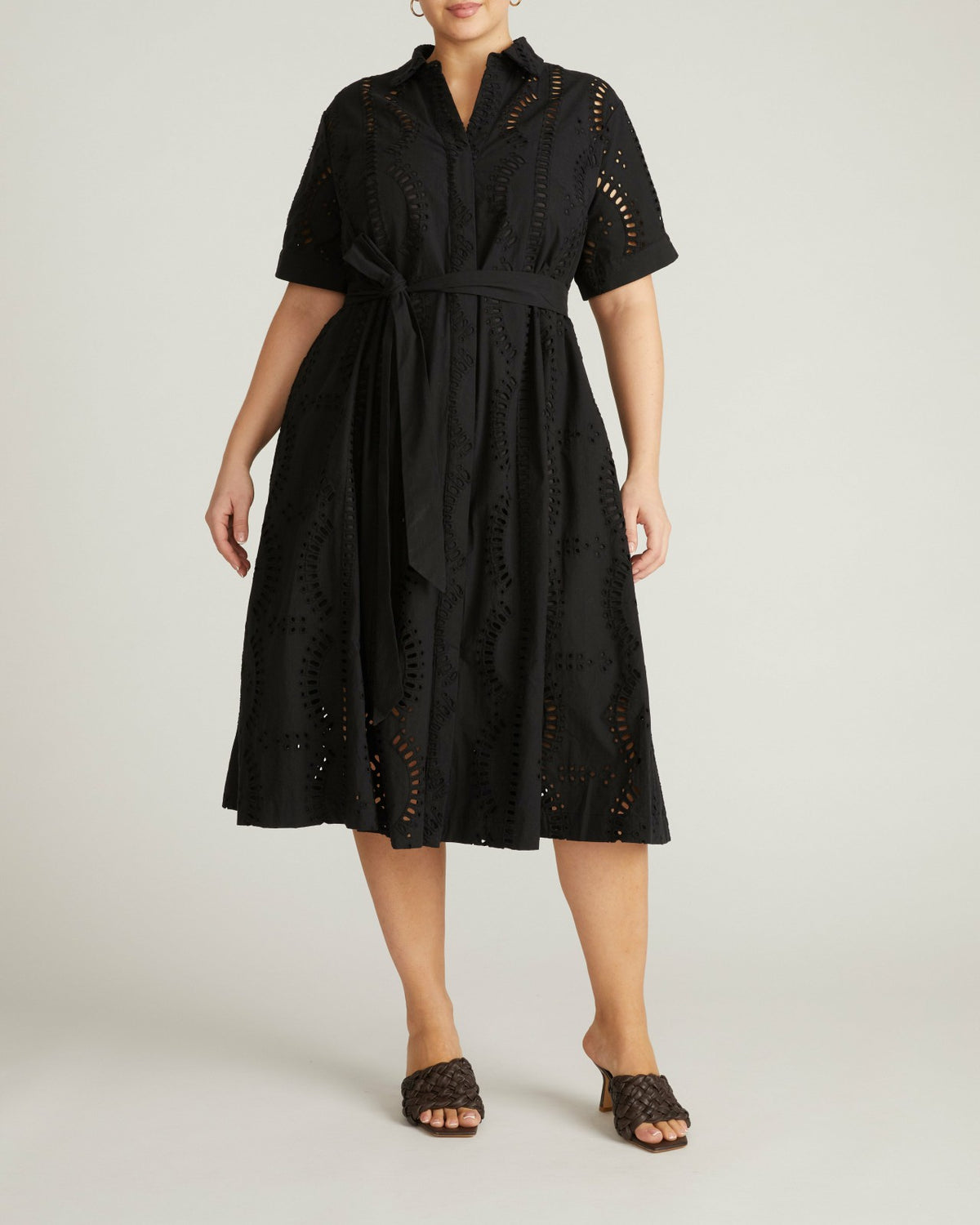 Tina Cotton Poplin Shirtdress - Black | Universal Standard