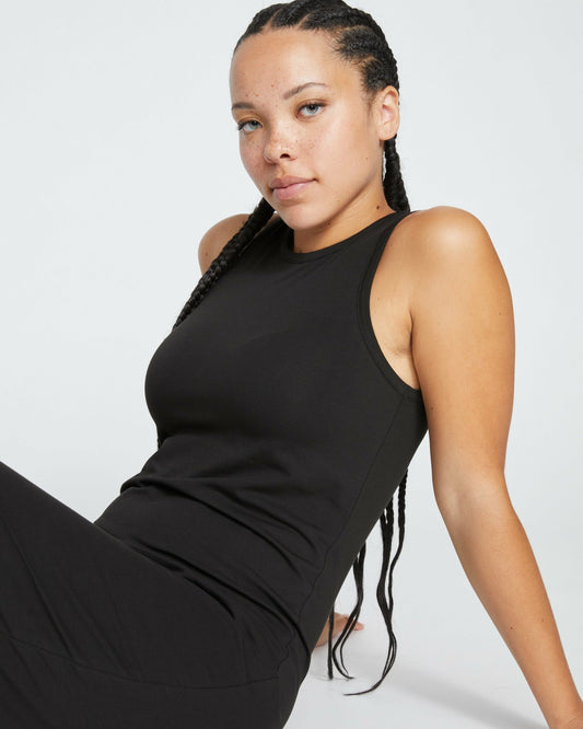 Cai High Neck Tank Dress - Black | Universal Standard