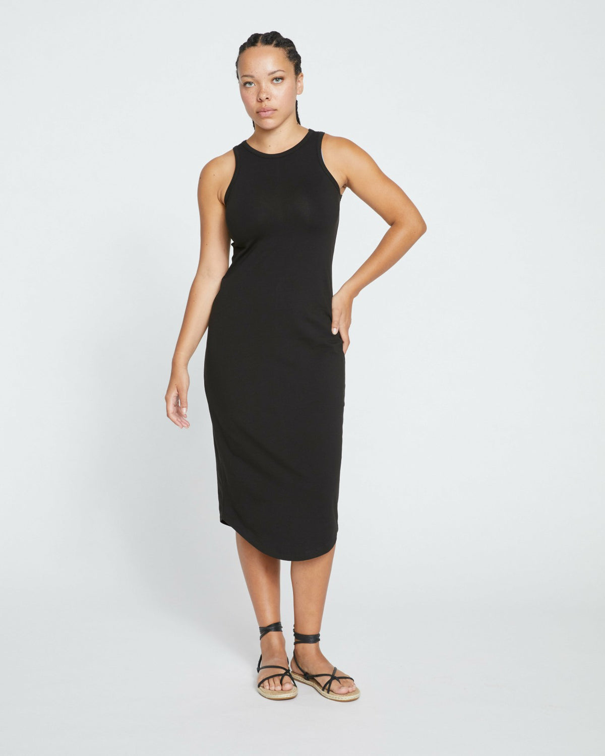 Cai High Neck Tank Dress - Black | Universal Standard