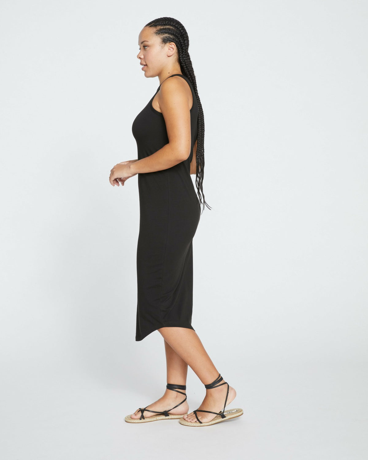 Cai High Neck Tank Dress - Black | Universal Standard