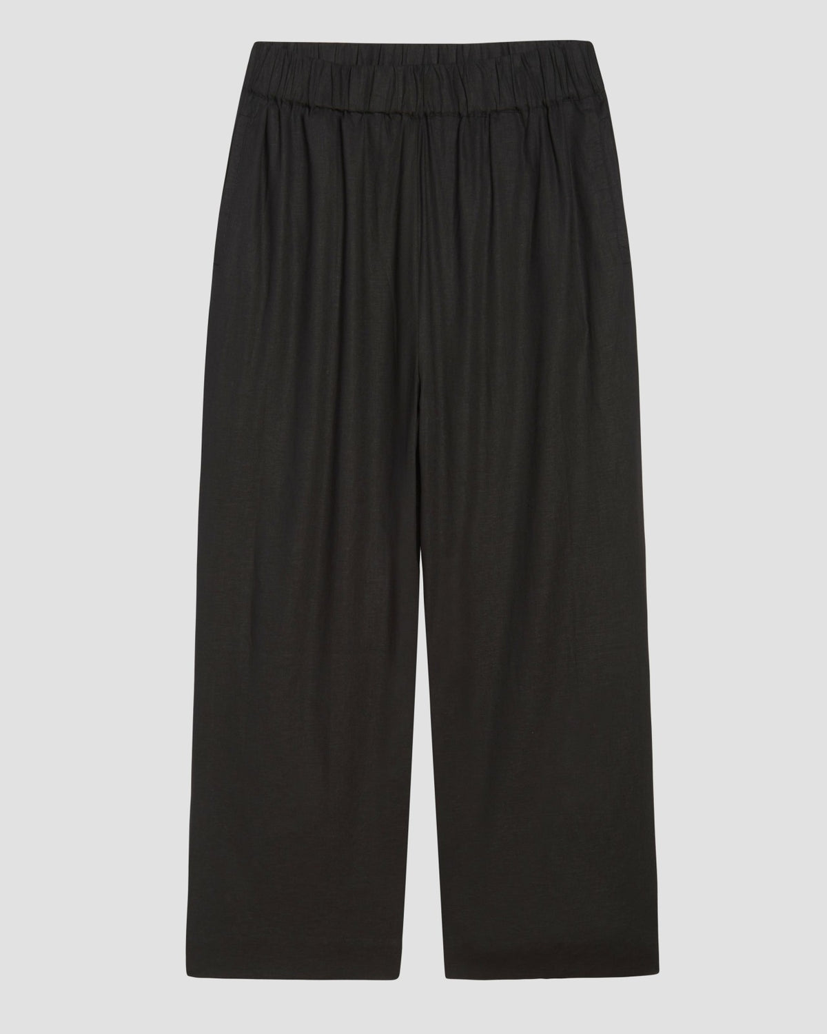 Iris Linen Blend Easy Pull-On Pants - Black | Universal Standard
