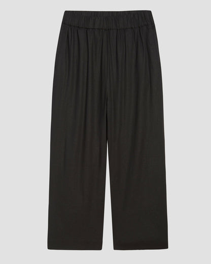 Iris Linen Blend Easy Pull-On Pants - Black | Universal Standard